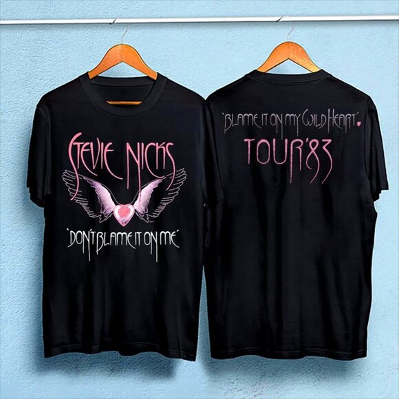 Vivienne E Other - Stevie Nicks Blame It On My Wild Heart Tour 1983 Shirt – Vintage Rock Tee 83